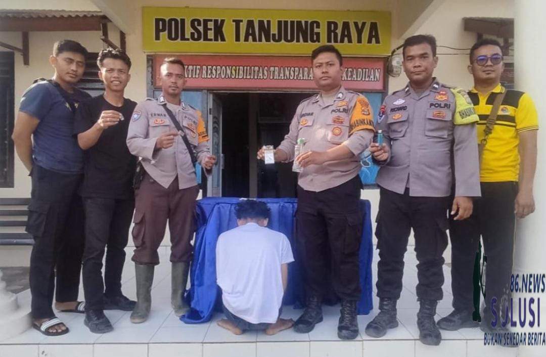 Jajaran Polsek Tanjung Raya Berhasil Tangkap Seorang Tersangka Kasus Narkoba