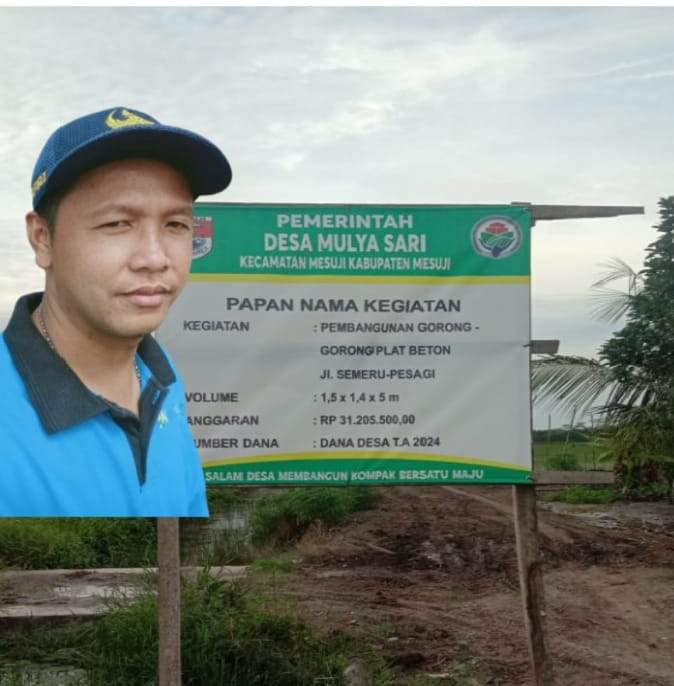 Cegah Banjir, Kades Mulya Sari Subhan Ali Bangun Gorong Gorong